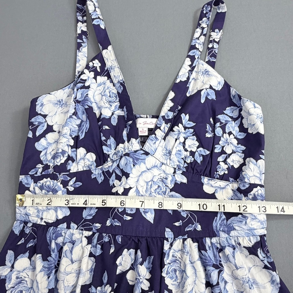 Meet Me in Santorini Floral Smocked Midi Dress Size S Resortcore Tomato Girl - Picture 9 of 9